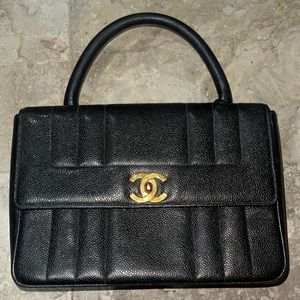 Vintage Chanel kelly Rare réal Gold